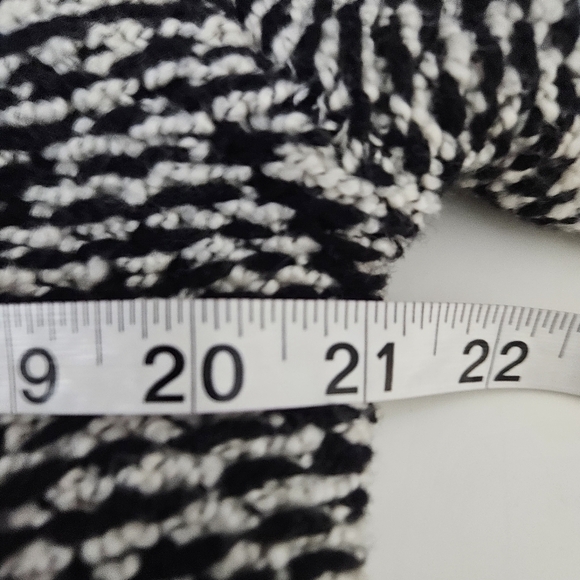 J. Jill Sweater Fringe Trim Cardigan Cotton Wool Black Western Chunky Boho Small - Picture 11 of 12